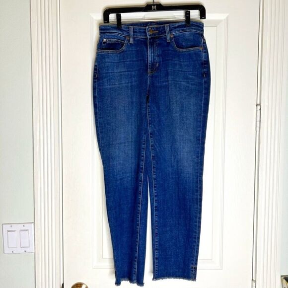 Eileen Fisher Raw Hem Cropped Capri Jeans Size 2 - Picture 1 of 6